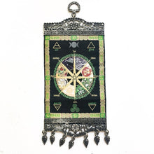 Load image into Gallery viewer, Pagan Wheel Woven Carpet Wall Hanging - Hello Violet