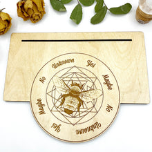 Load image into Gallery viewer, Bumblebee Sacred Geometry Tarot and Pendulum Board
