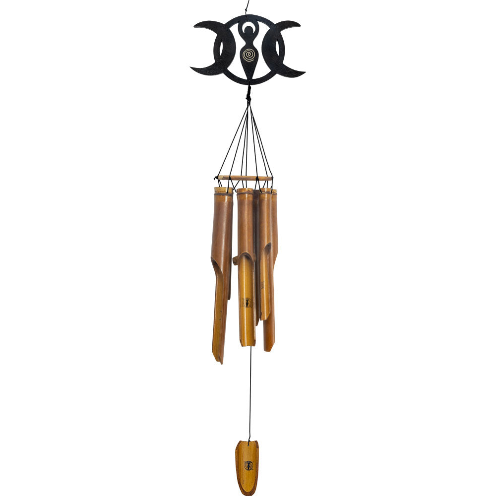 Triple Moon Goddess Bamboo Windchime