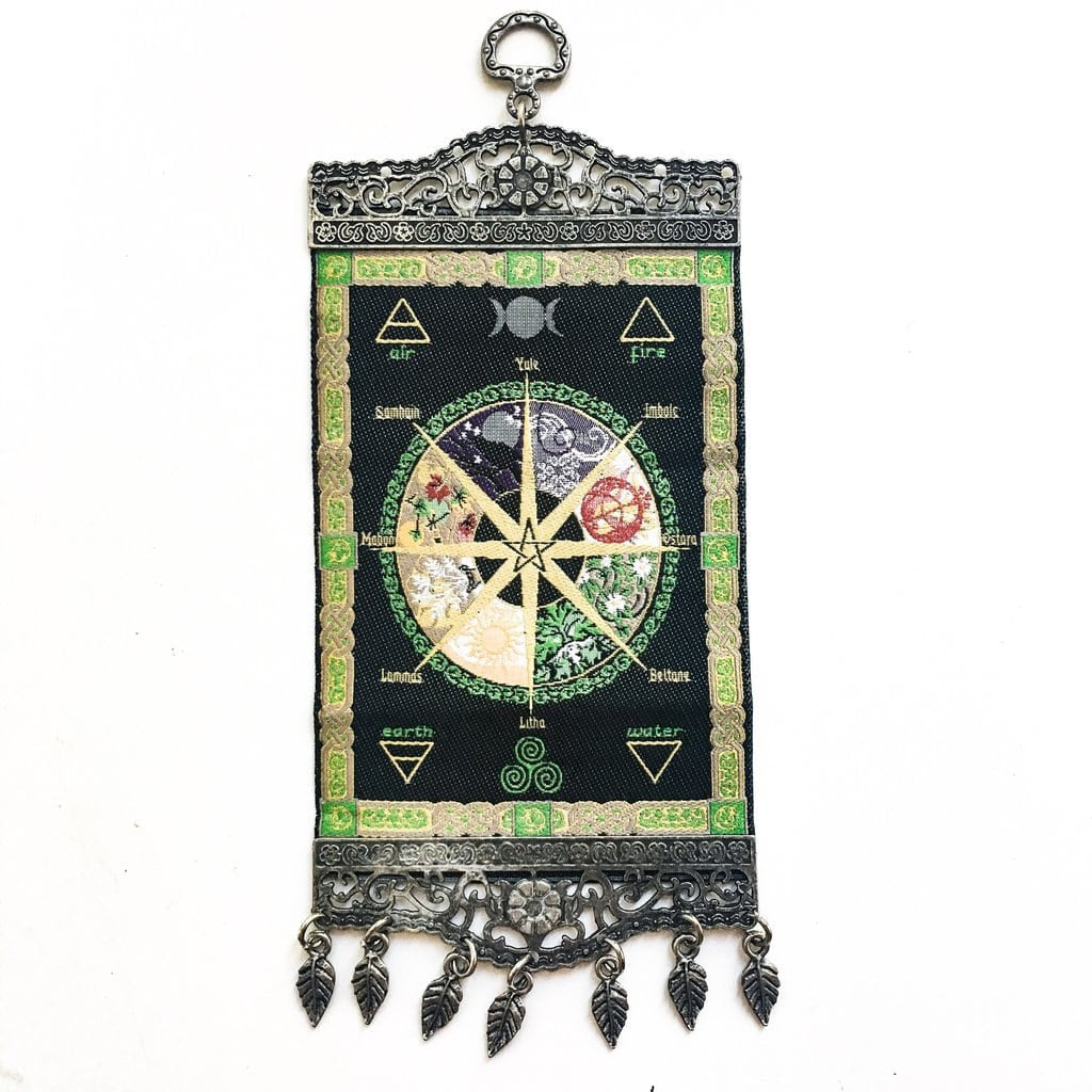 Pagan Wheel Woven Carpet Wall Hanging - Hello Violet