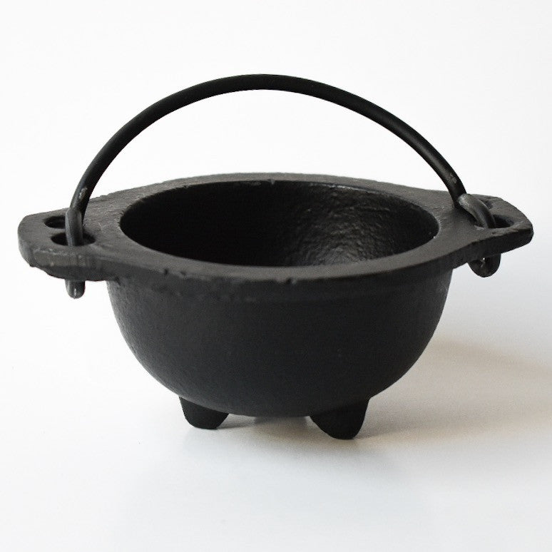 Small Black Cast Iron Cauldron 2