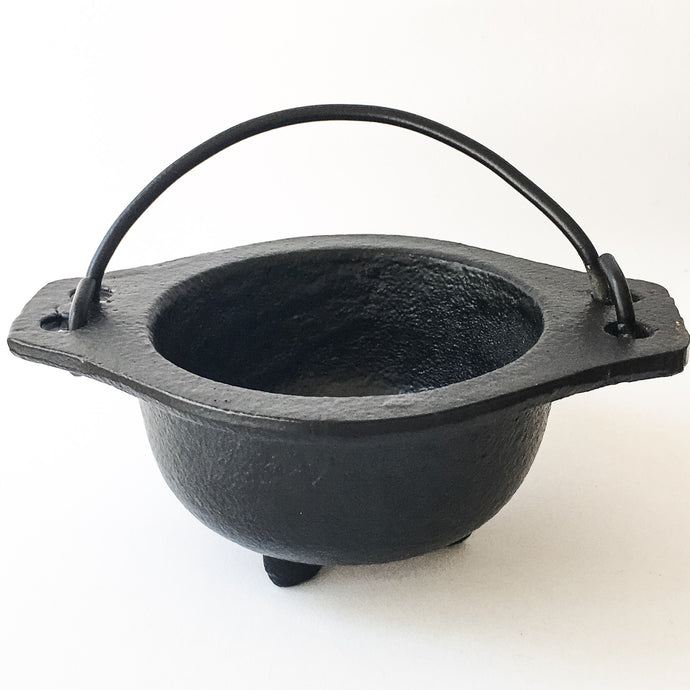 Small Black Cast Iron Cauldron 3