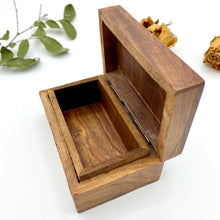 Load image into Gallery viewer, Brass Inlay Pentacle Wood Box
