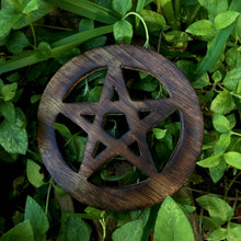 Load image into Gallery viewer, Wooden Pentacle Altar Tile
