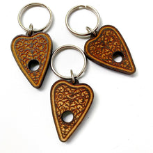 Load image into Gallery viewer, Engraved Wood Ouija Planchette Keychain
